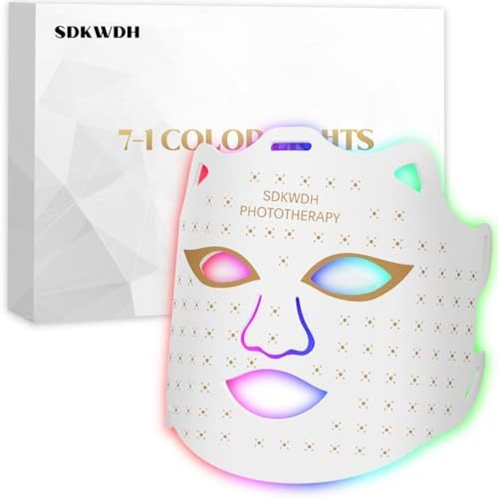 7 Color LED Red Light Therapy Face Mask Infrared Silicone Facial Mask
